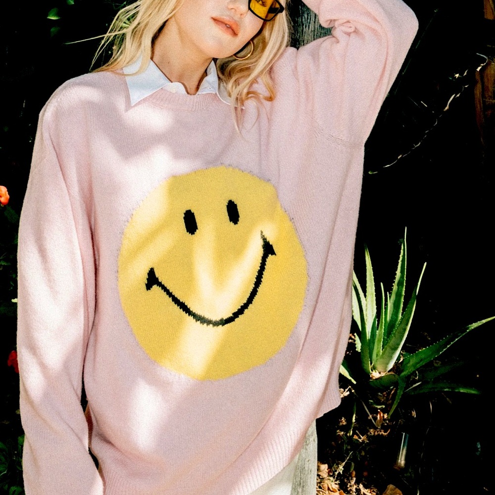 Pink Cashmere Blend Sweater (Unisex, Made in Italy)